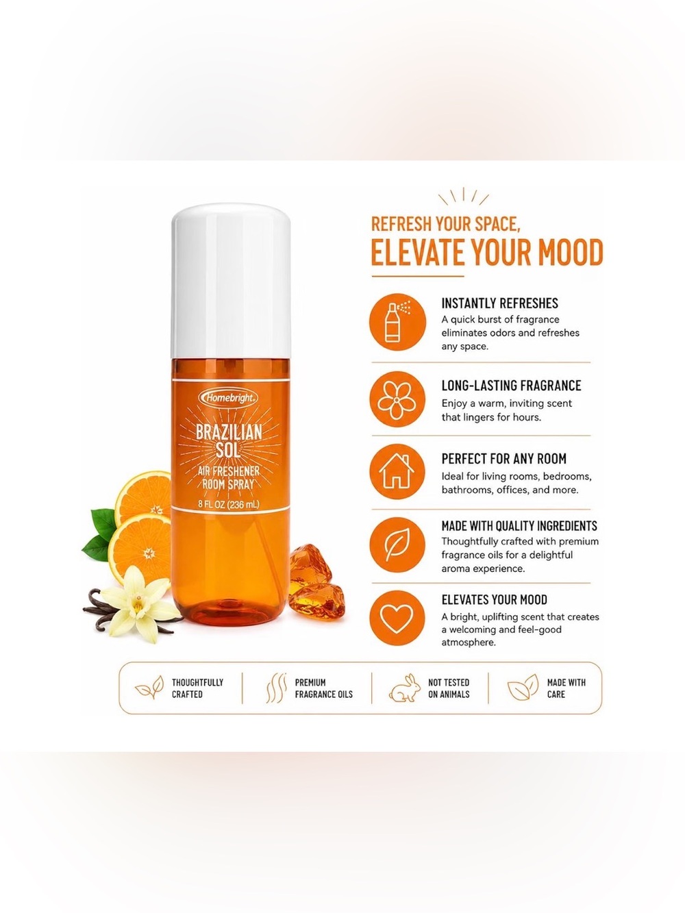 Brazilian Sol Orange Room Spray – Refreshing Citrus Home Fragrance - Picture 3 of 7